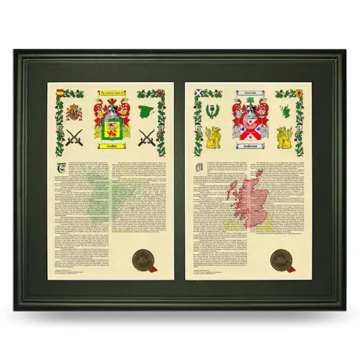Double Armorial History Framed-Black