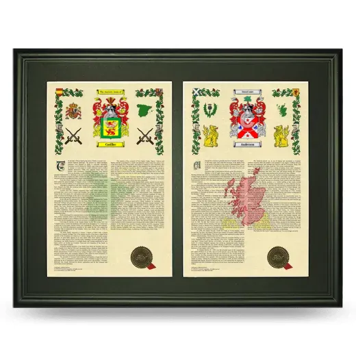 Double Armorial History Framed-Black