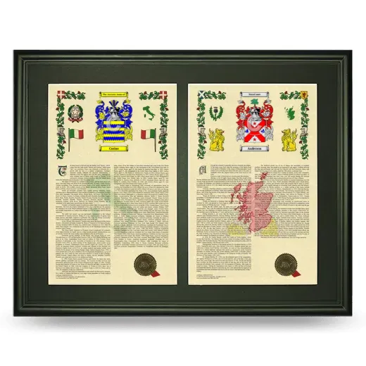 Double Armorial History Framed-Black