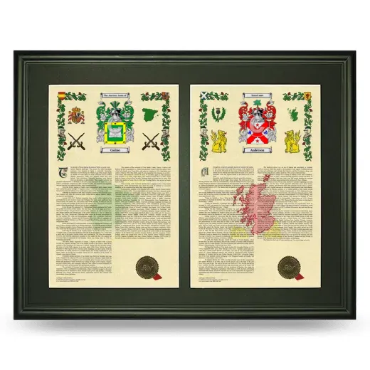 Double Armorial History Framed-Black