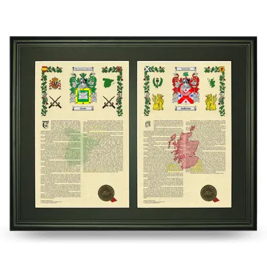Double Armorial History Framed-Black