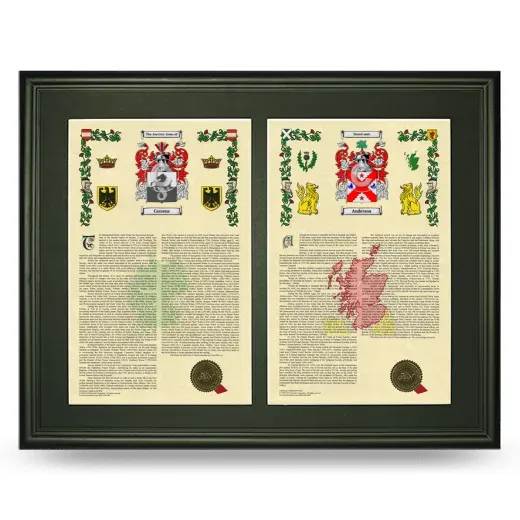 Double Armorial History Framed-Black
