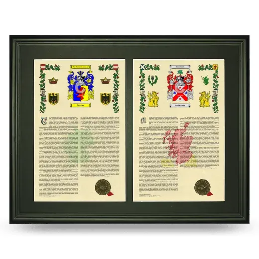 Double Armorial History Framed-Black