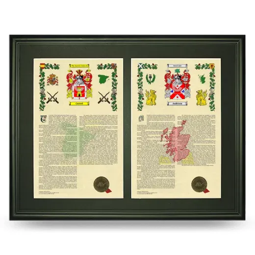 Double Armorial History Framed-Black