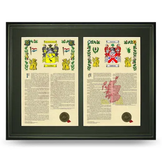Double Armorial History Framed-Black