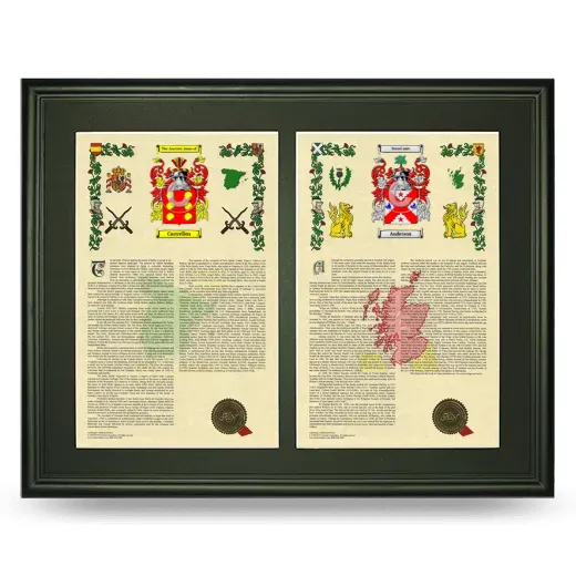 Double Armorial History Framed-Black