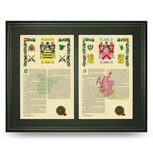 Double Armorial History Framed-Black