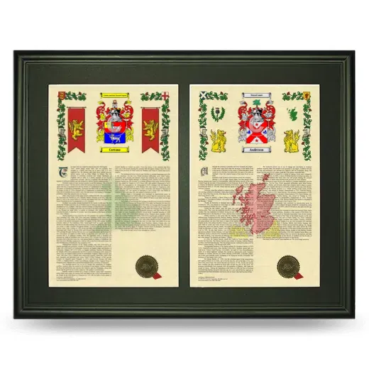Double Armorial History Framed-Black