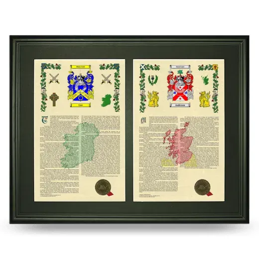 Double Armorial History Framed-Black