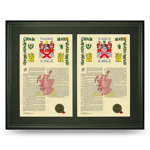 Double Armorial History Framed-Black