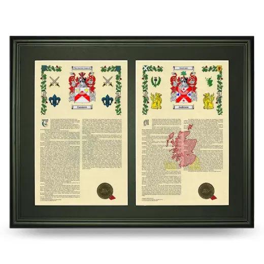 Double Armorial History Framed-Black