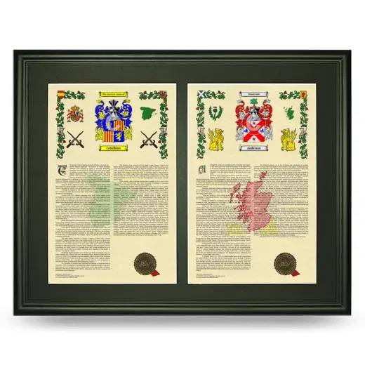 Double Armorial History Framed-Black