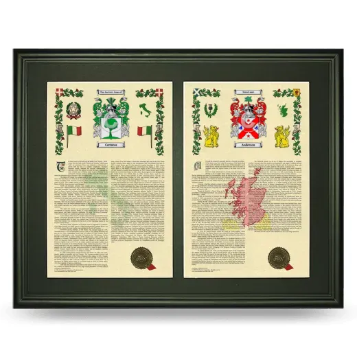 Double Armorial History Framed-Black