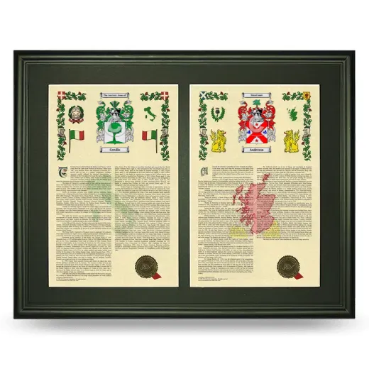 Double Armorial History Framed-Black