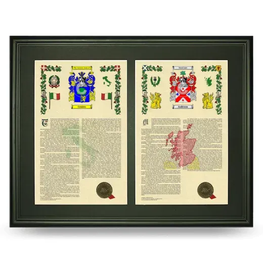 Double Armorial History Framed-Black