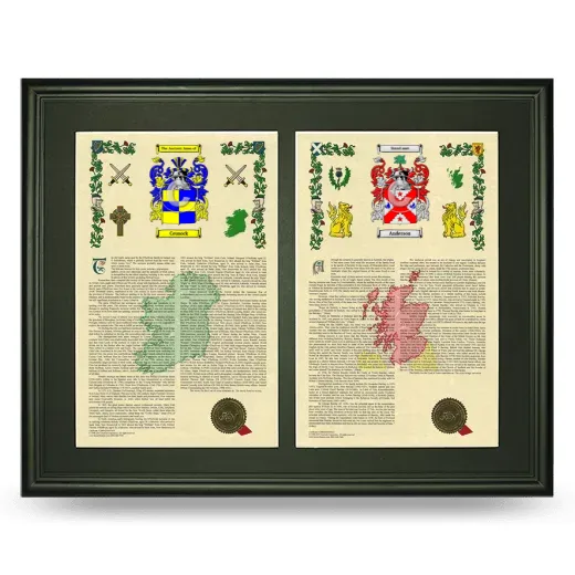 Double Armorial History Framed-Black