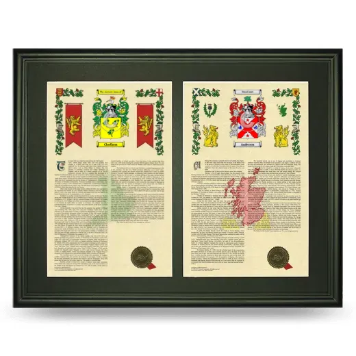 Double Armorial History Framed-Black
