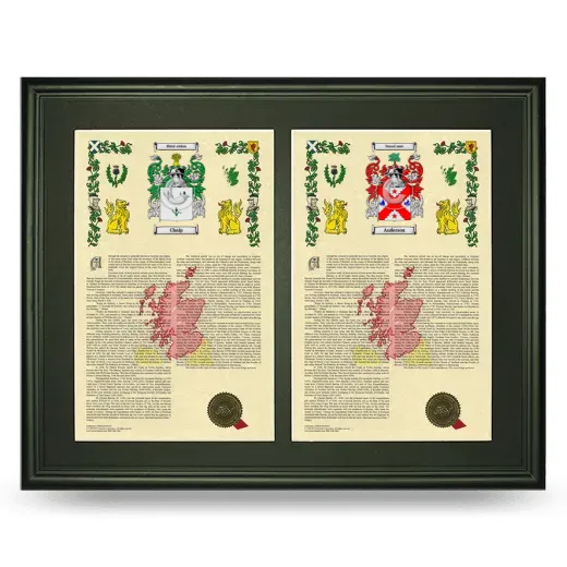 Double Armorial History Framed-Black