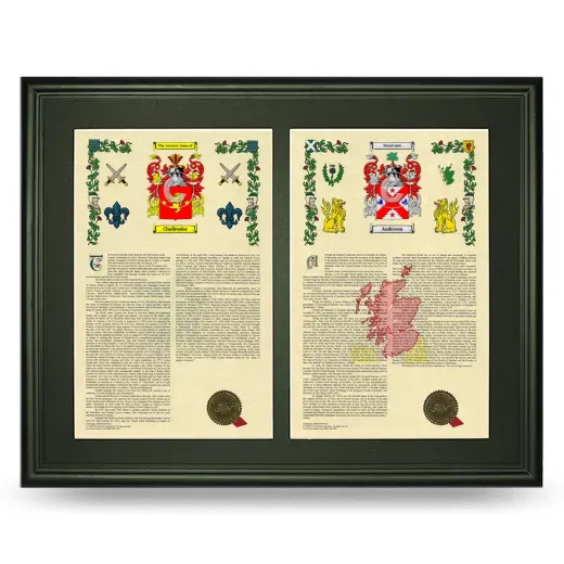 Double Armorial History Framed-Black