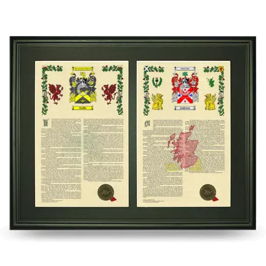 Double Armorial History Framed-Black