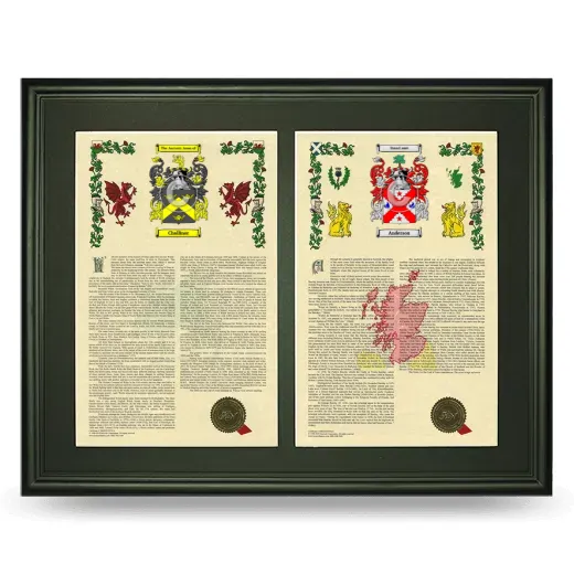 Double Armorial History Framed-Black