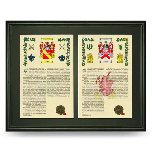 Double Armorial History Framed-Black