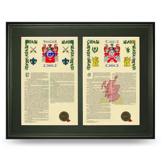 Double Armorial History Framed-Black