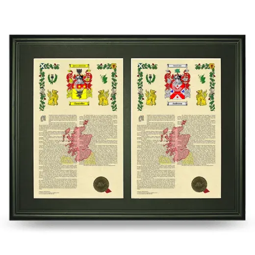 Double Armorial History Framed-Black