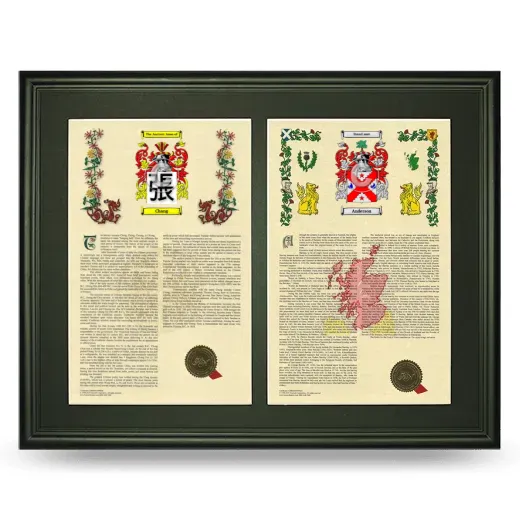Double Armorial History Framed-Black