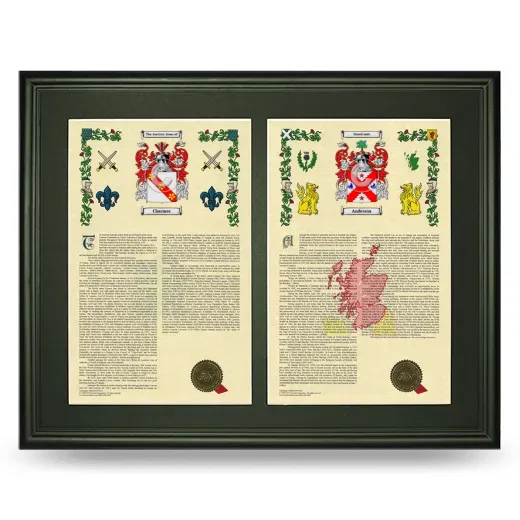 Double Armorial History Framed-Black