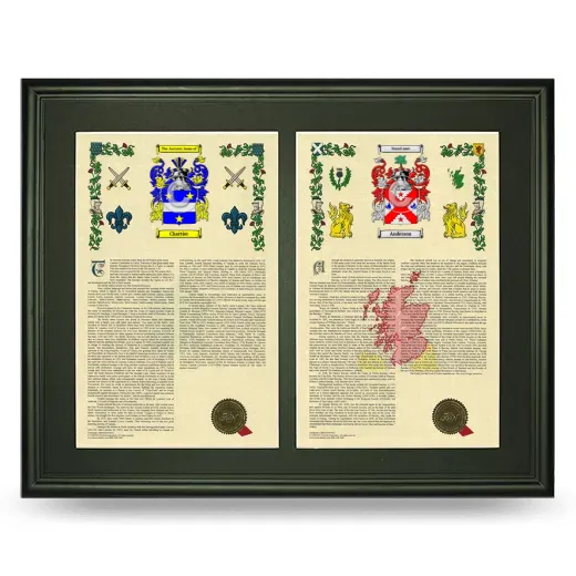 Double Armorial History Framed-Black
