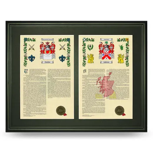 Double Armorial History Framed-Black