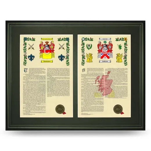 Double Armorial History Framed-Black