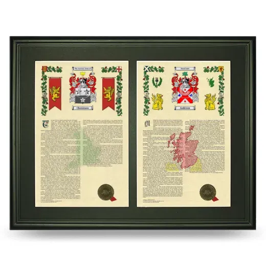 Double Armorial History Framed-Black