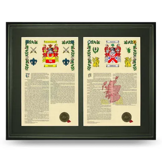 Double Armorial History Framed-Black