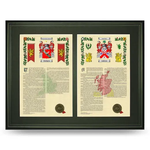 Double Armorial History Framed-Black