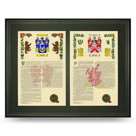 Double Armorial History Framed-Black
