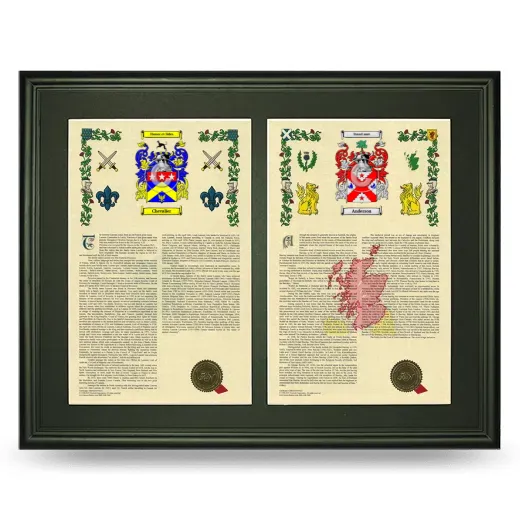 Double Armorial History Framed-Black
