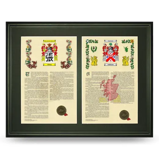 Double Armorial History Framed-Black