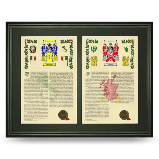 Double Armorial History Framed-Black