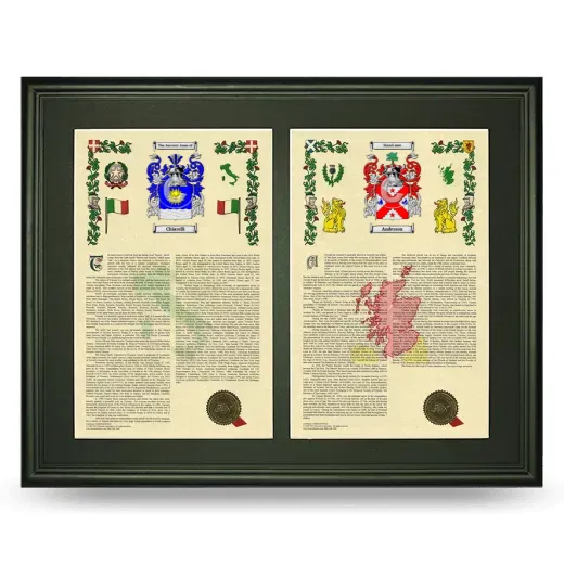 Double Armorial History Framed-Black