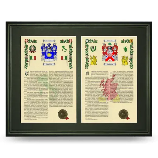 Double Armorial History Framed-Black