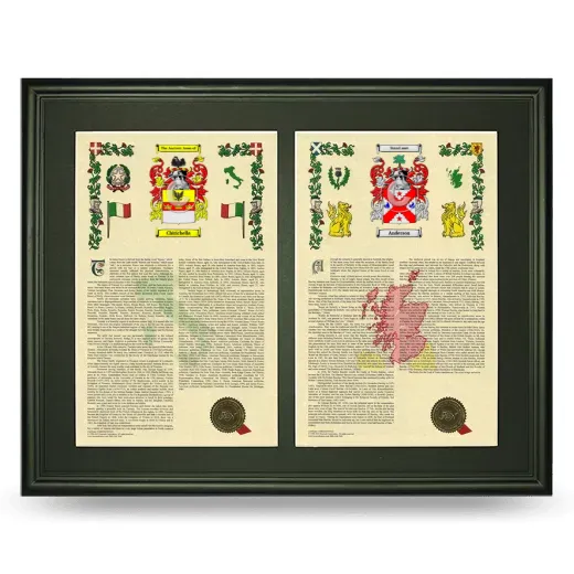 Double Armorial History Framed-Black