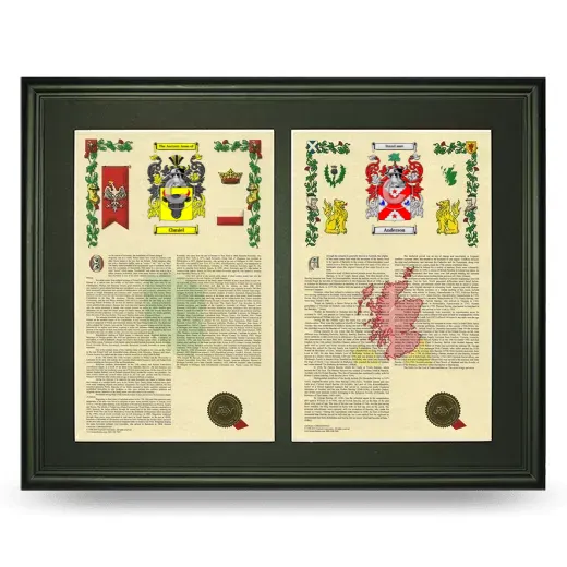 Double Armorial History Framed-Black