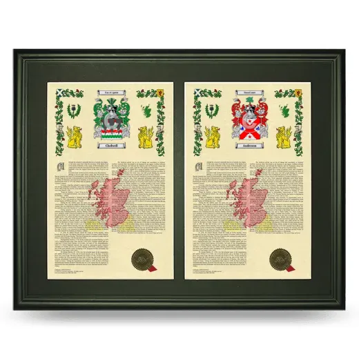 Double Armorial History Framed-Black