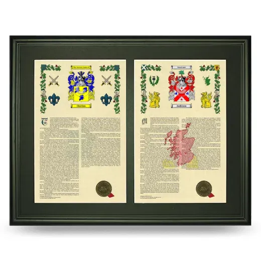 Double Armorial History Framed-Black