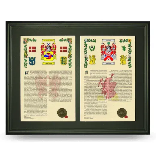 Double Armorial History Framed-Black