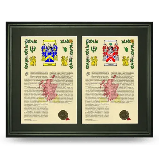 Double Armorial History Framed-Black