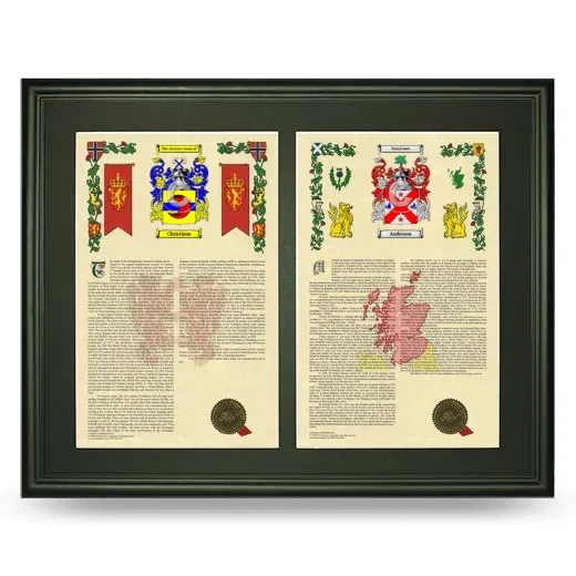 Double Armorial History Framed-Black