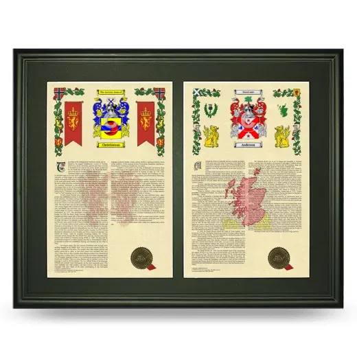 Double Armorial History Framed-Black